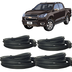 Kit Borracha De Vedacao Das Portas S10 2012 Ate 2020 - 4 Peças